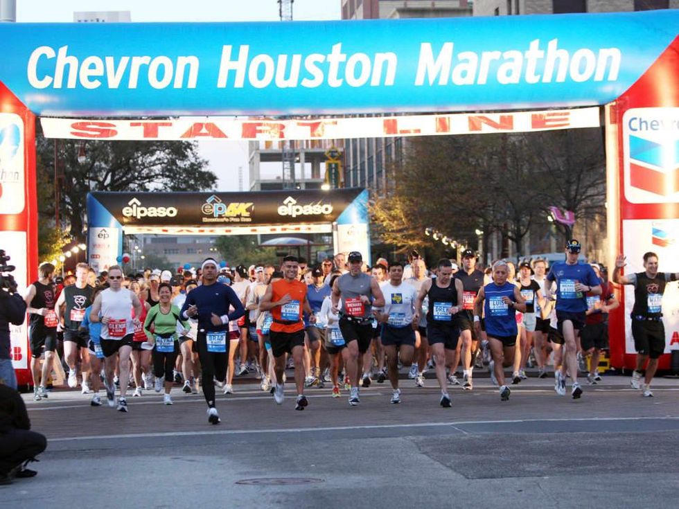 News_Steve Popp_Houston Marathon 2010_history_Chevron Houston Marathon 2010_Start Line