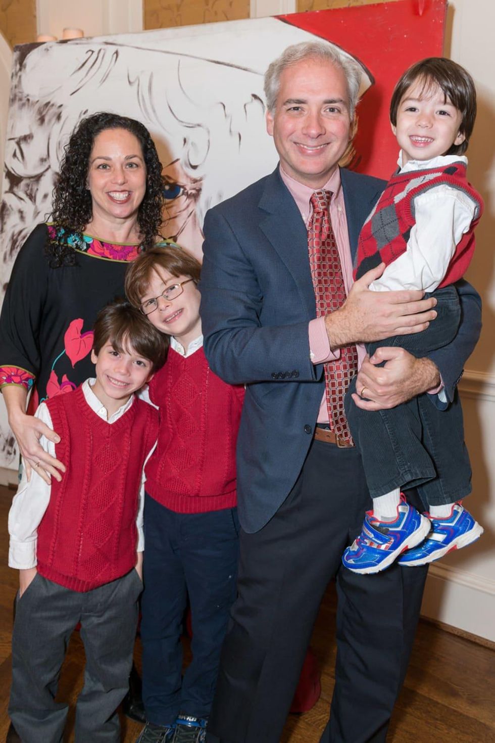 News, Symphony Magical Musical Morning, Dec. 2015 Viviana and David Denechaud with Charles, Jack, Daniel