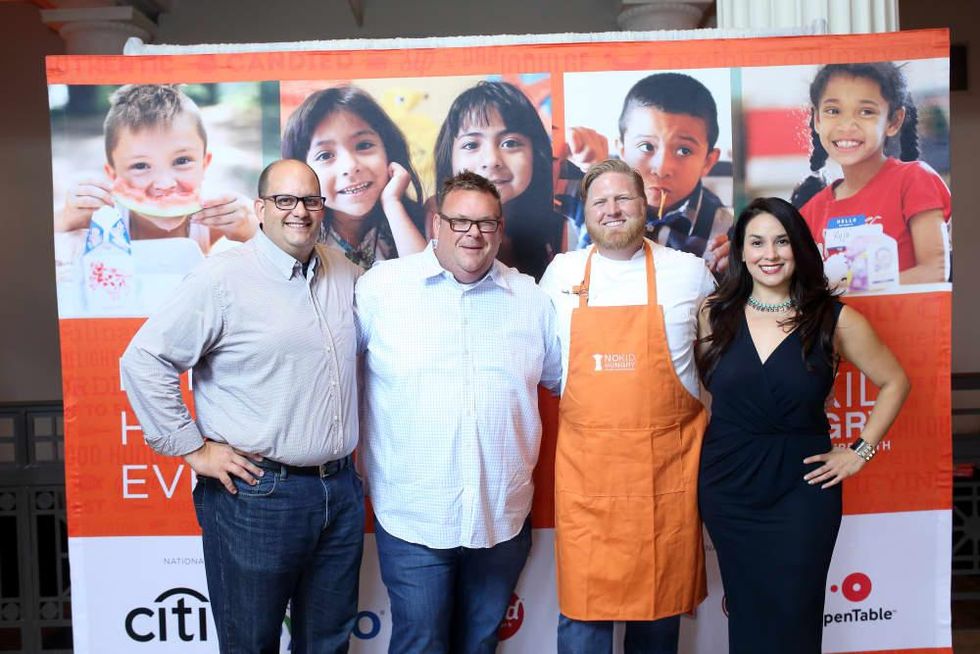 News, Taste of the Nation, Sept. 2015, Daniel Vaughn, from left, Chris Shepherd, Randy Evans and Alba Huerta.