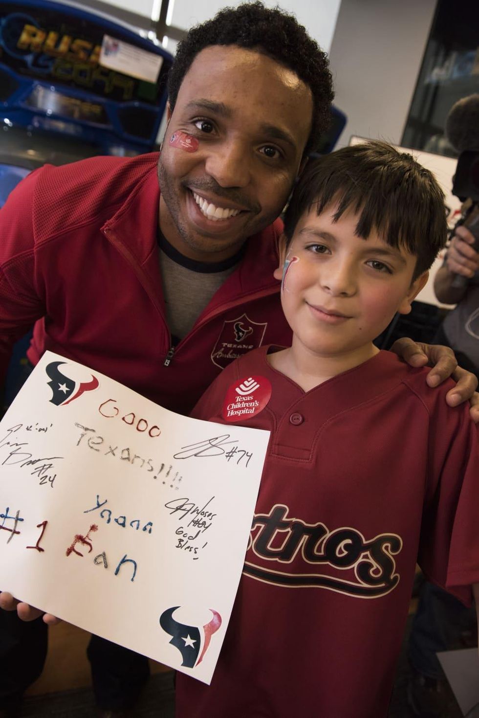 News, Texans at Texas Children's, Jan. 2016, Eric Brown