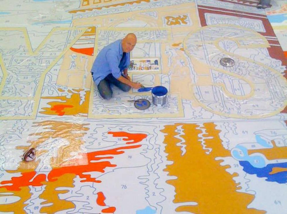 News_Trey Speegle_YES fashion show_painting scene_with_Trey