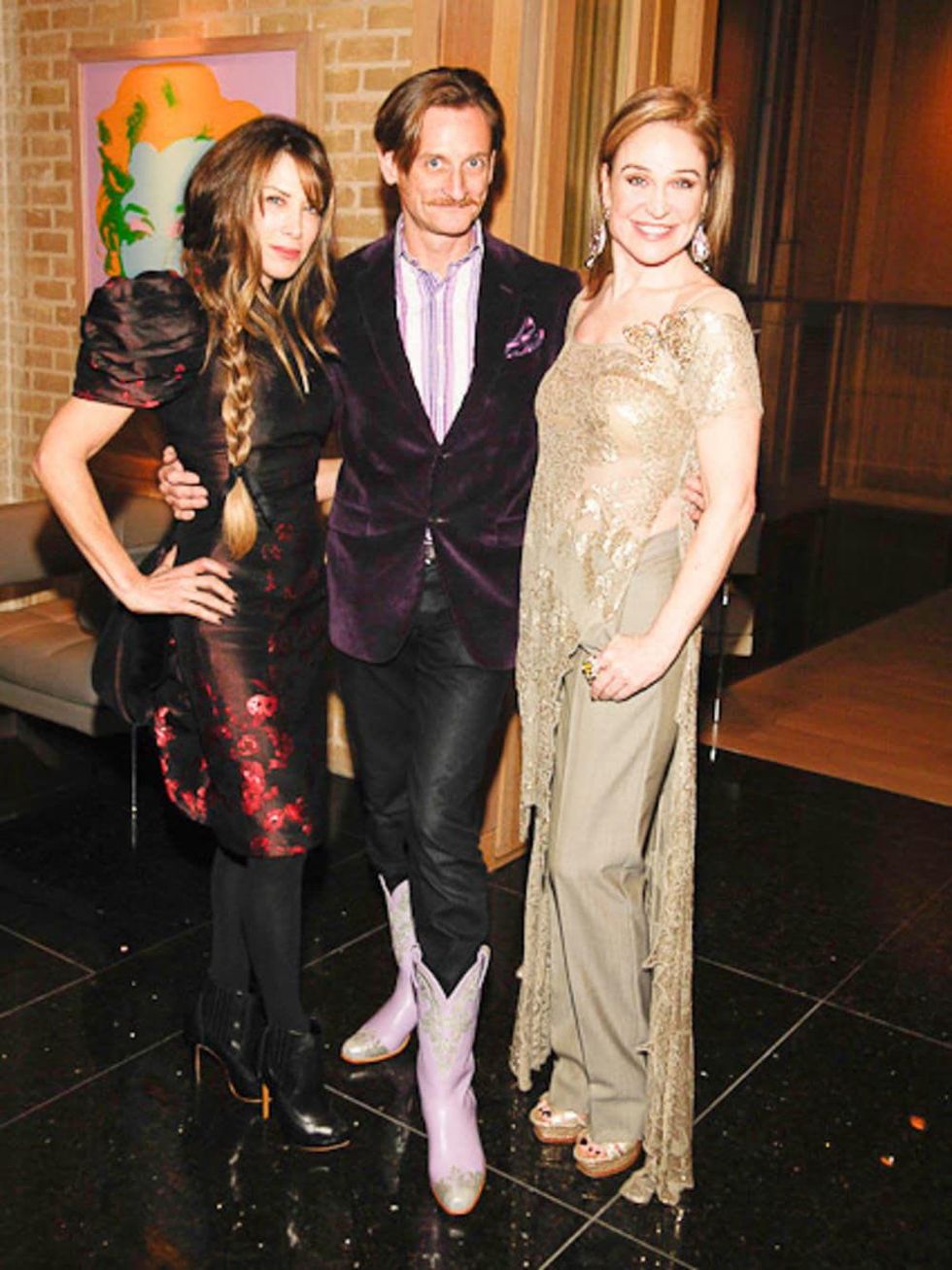News_Vogue at Becca_Feb. 2010_Gela Nash-Taylor_Hamish Bowles_Becca Cason Thrash