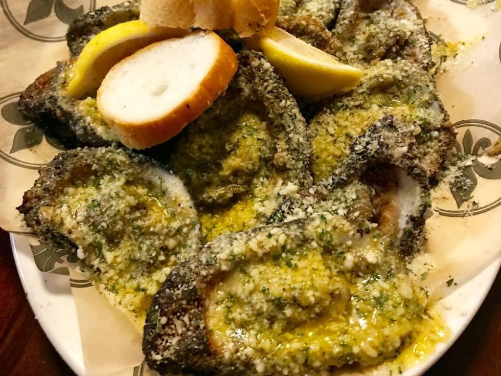 Neyow's Creole Cafe roasted oysters