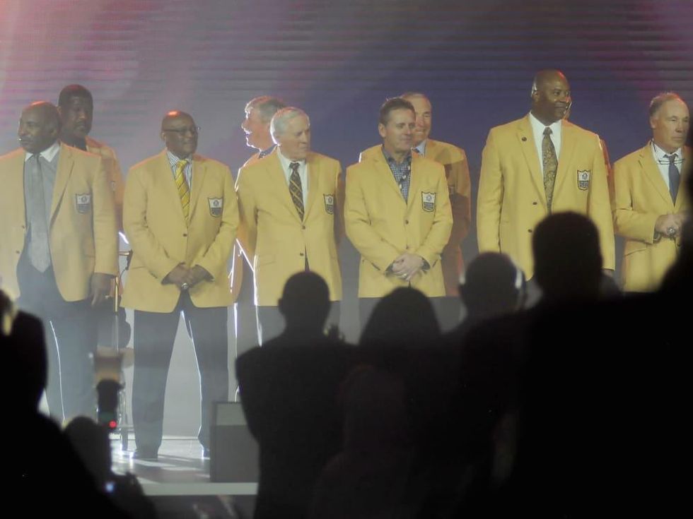 NFL Hall of Fame players at Luminaries Super Bowl Gala
