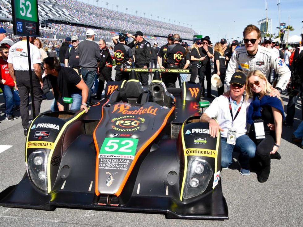 Nick Boulle and family at Rolex 24 at Dayton