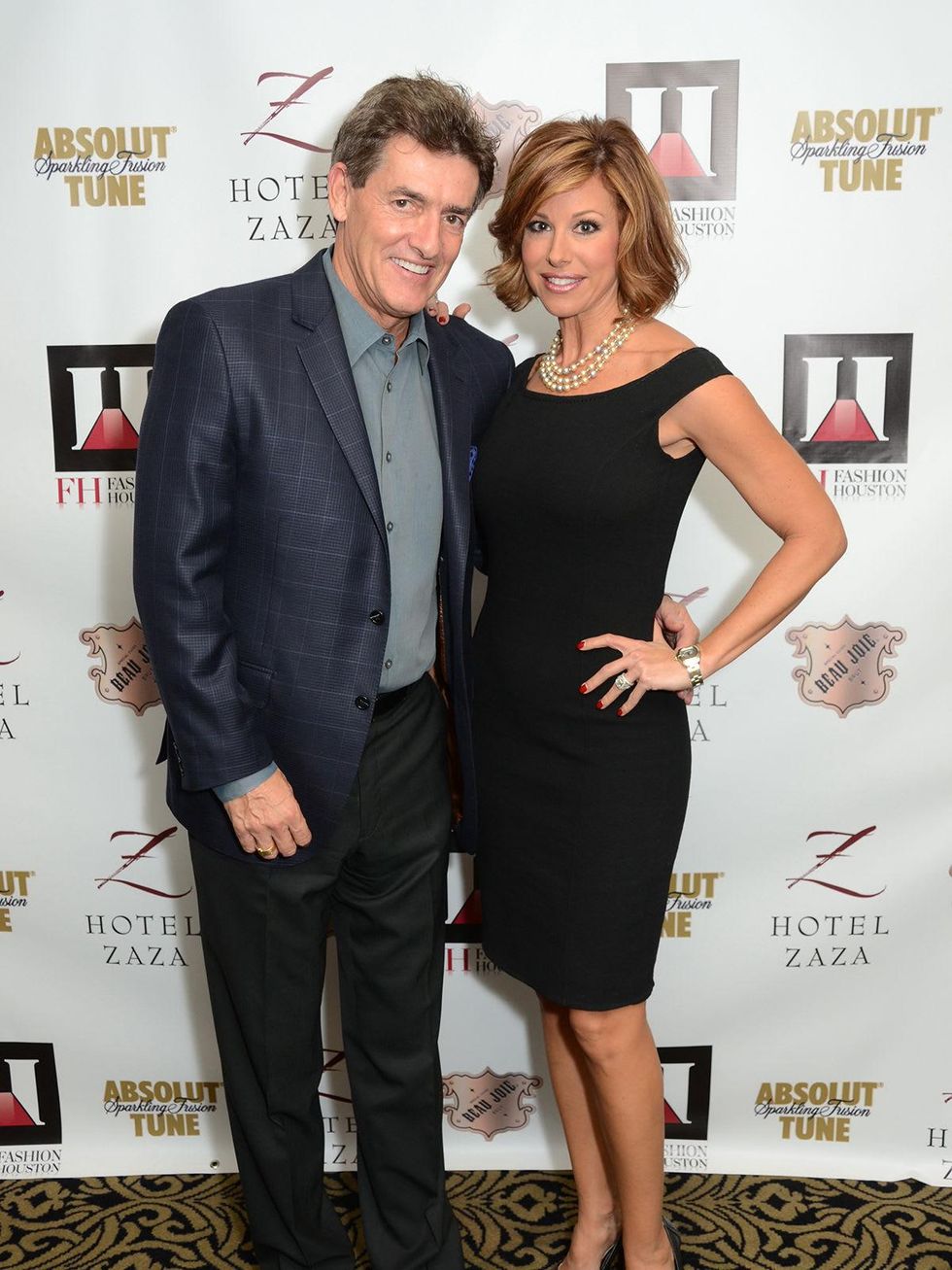 Nick Florescu and Dominique Sachse at the Fashion Houston Launch Party October 2013