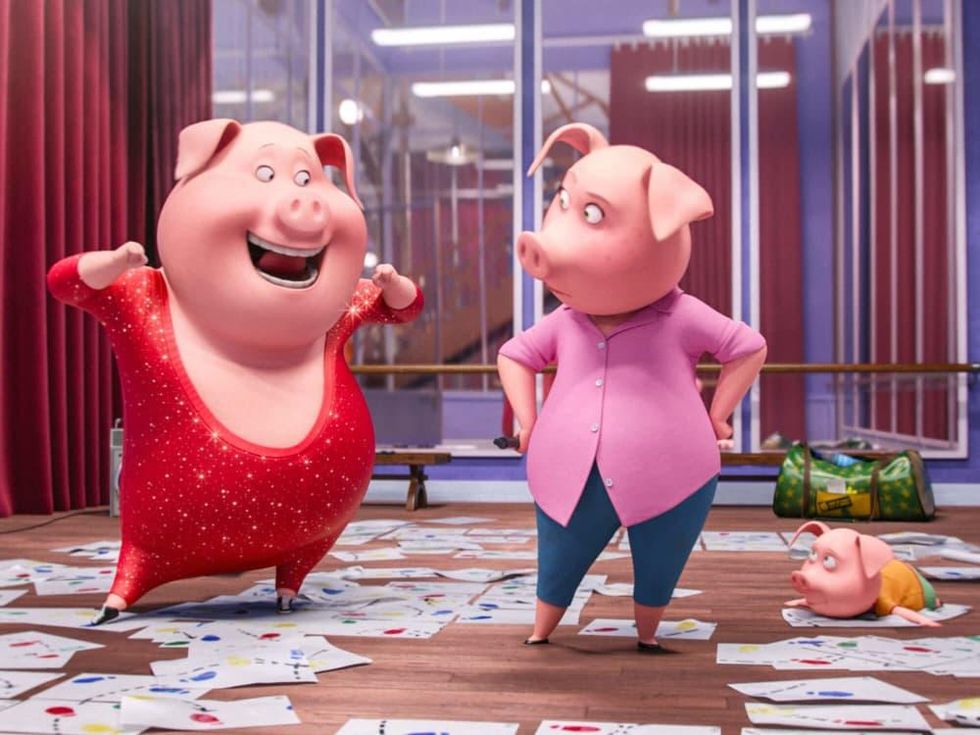 Nick Kroll and Reese Witherspoon in Sing