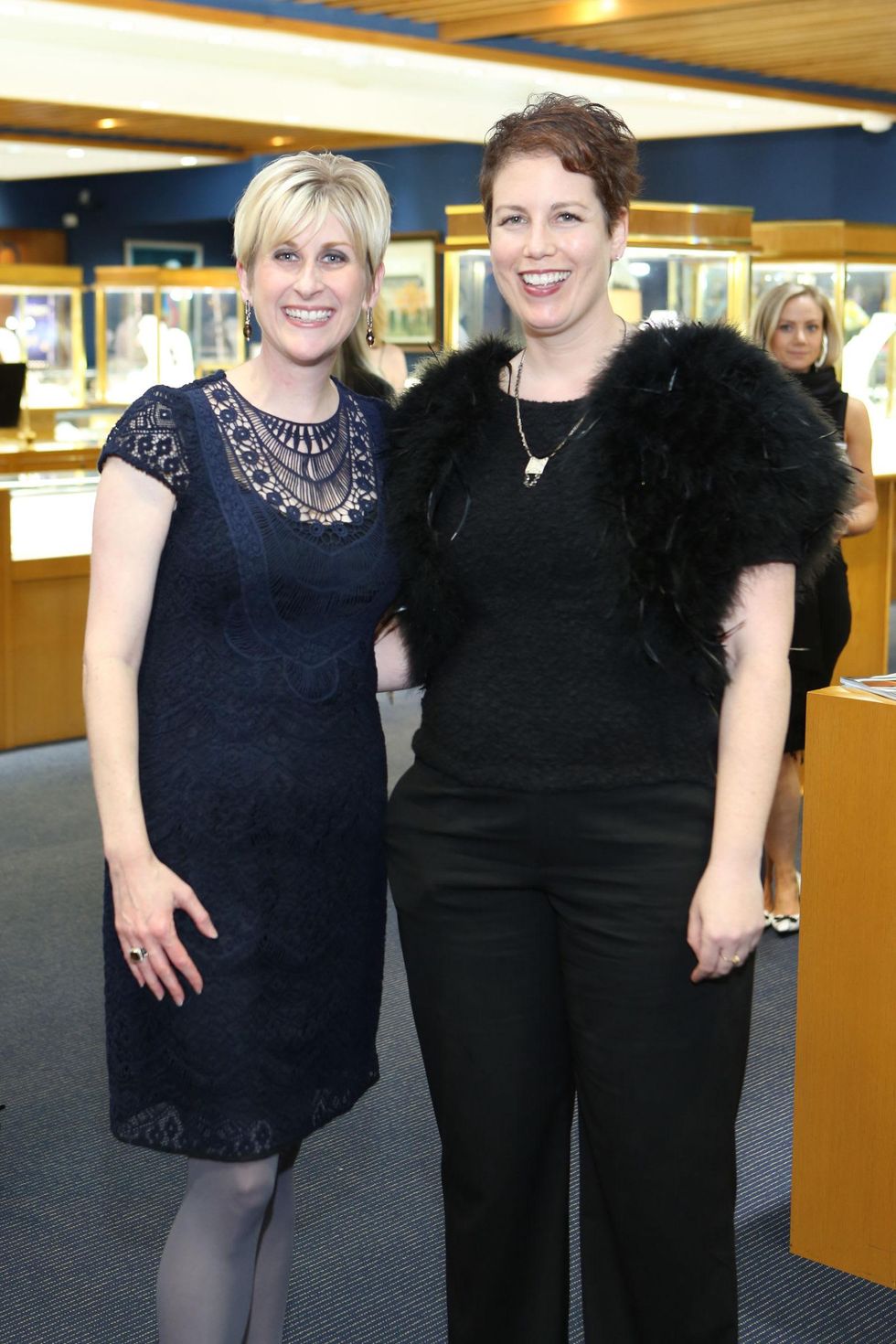 Nicole Longnecker and Sorcha Landau at the Alley Theatre Gala Kick-Off March 2015