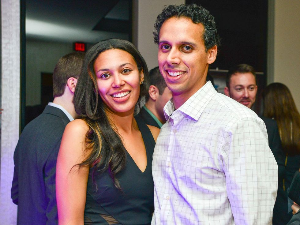 Nicole Neal and Jose Ortiz at the Young Professionals Backstage party January 2014