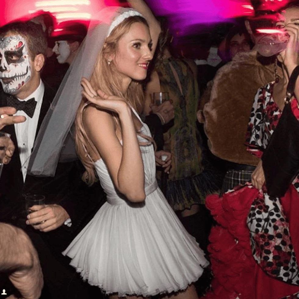 Nieves Zuberb\u00fchler cut-up wedding gown by Brandon Maxwell