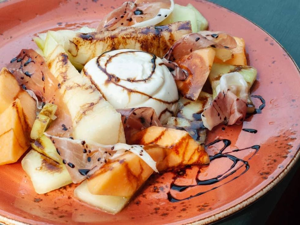 Night Heron summer melon and burrata salad