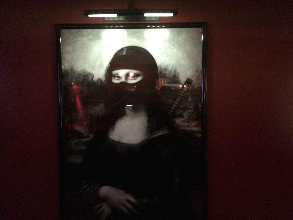 Ninja Ramen Mona Lisa poster