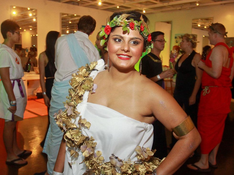 Nissa Khan at toga party at Craft Salon benefiting Bering Omega