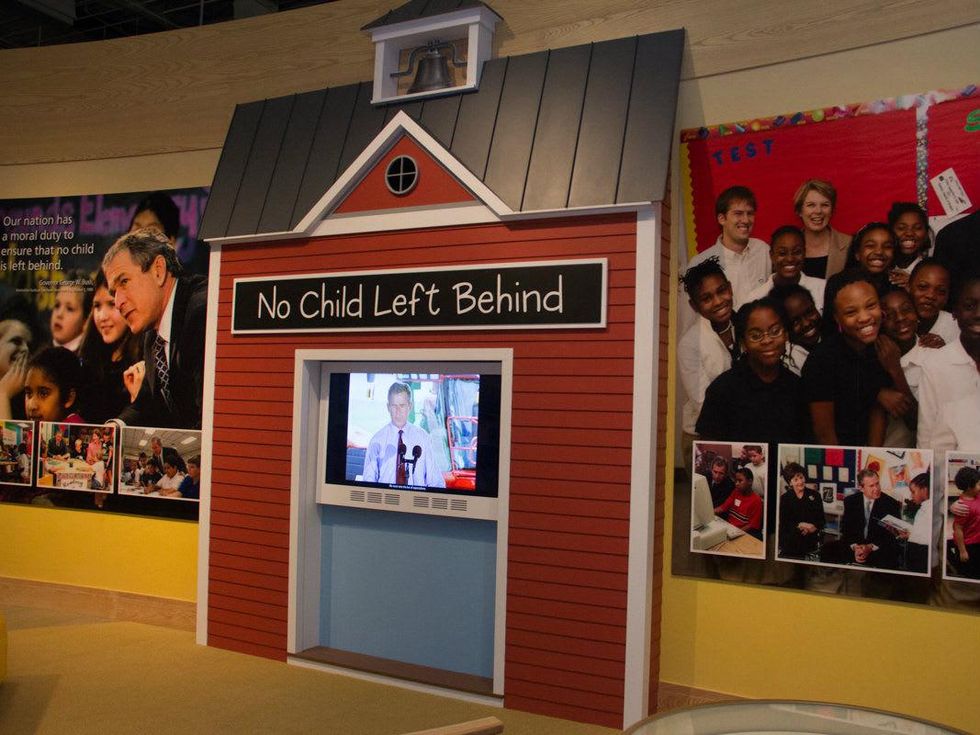 No Child Left Behind exhibit at George W. Bush Presidential Center in Dallas