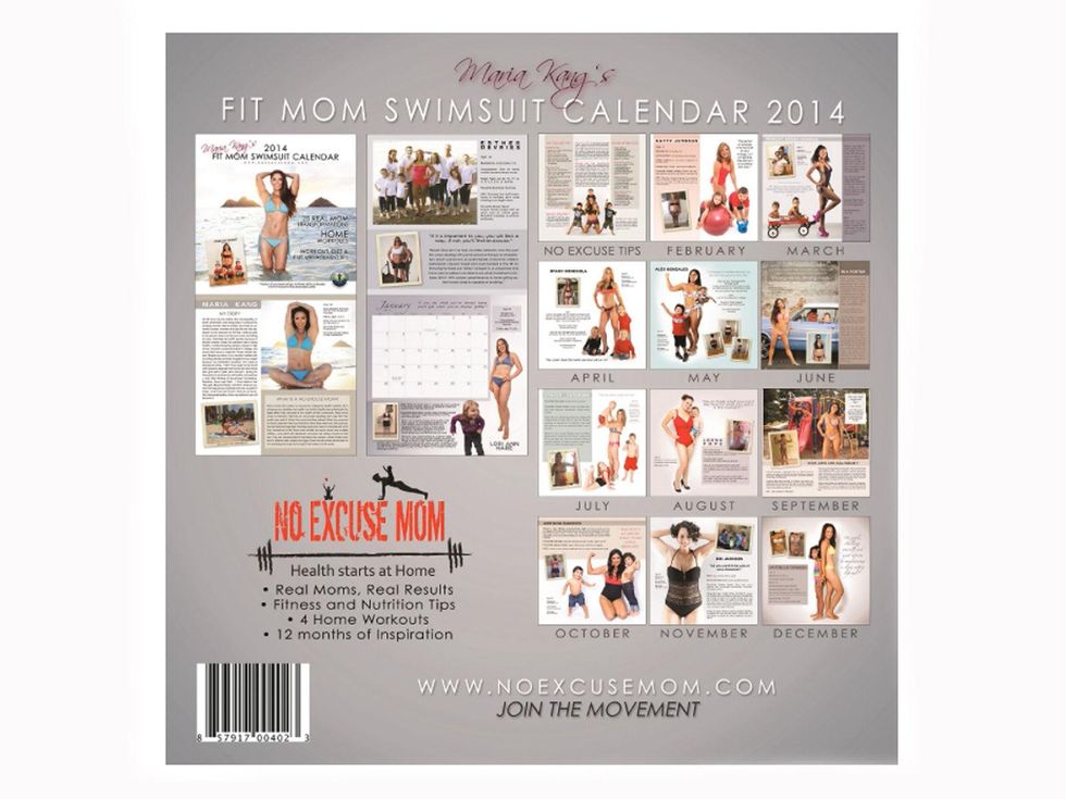 No Excuse Mom 2014 calendar back