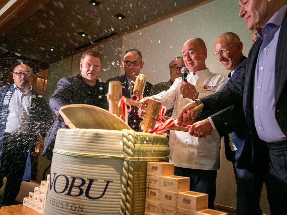 Nobu opening party barrel opening