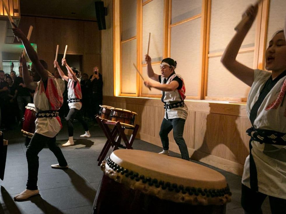 Nobu opening party drummers