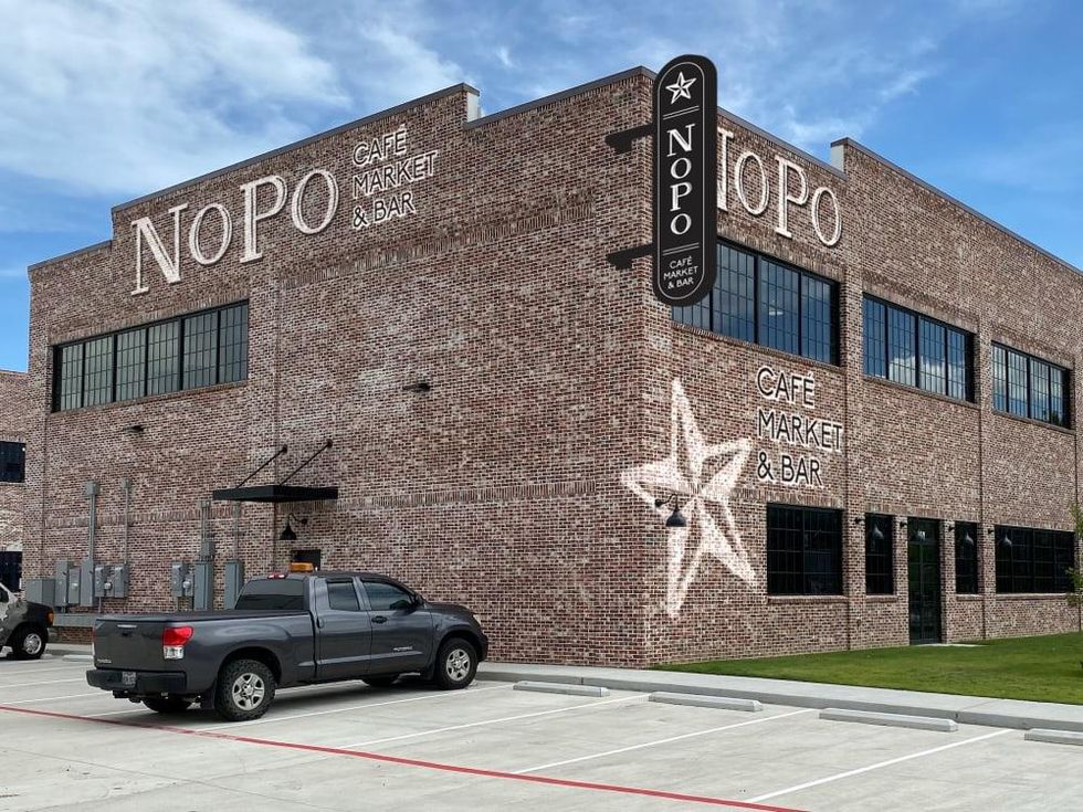 NoPo Cafe Market Bar signage rendering