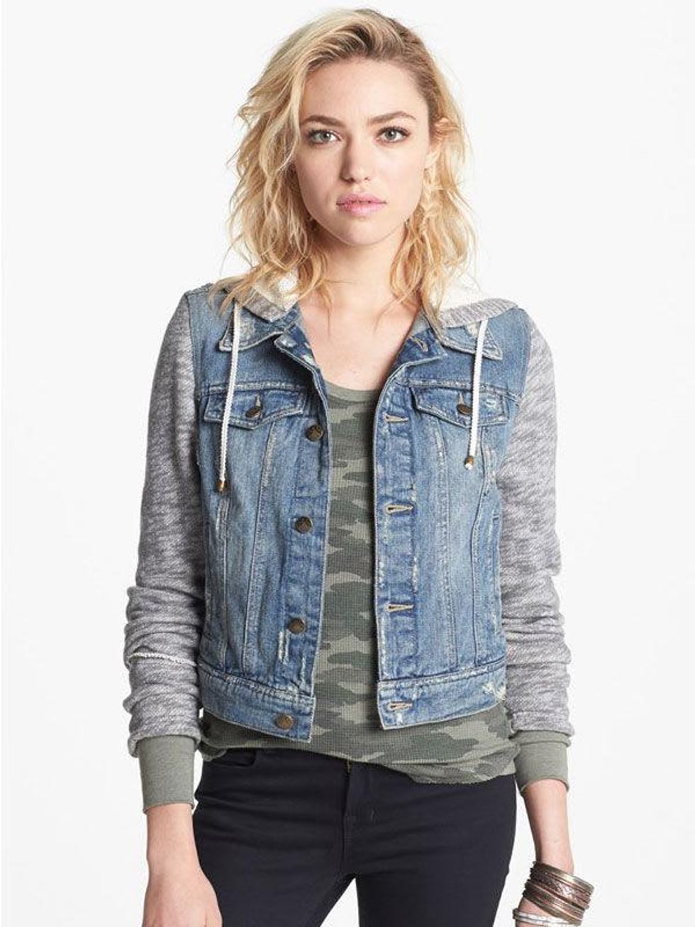 nordstrom Free People Denim & Knit Jacket