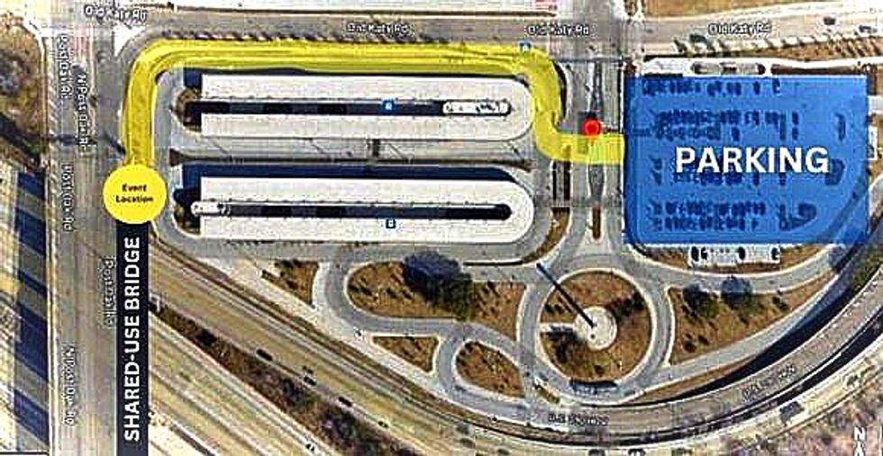 North Post Oak Road Pedestrian Bridge map