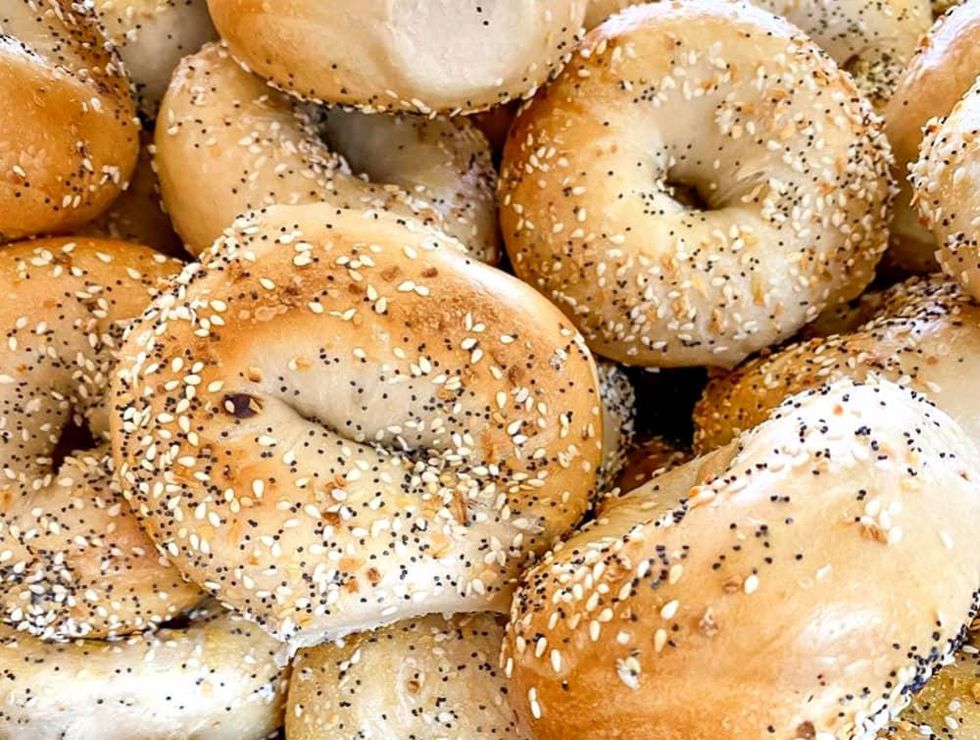 NY Deli coffee shop sesame bagels