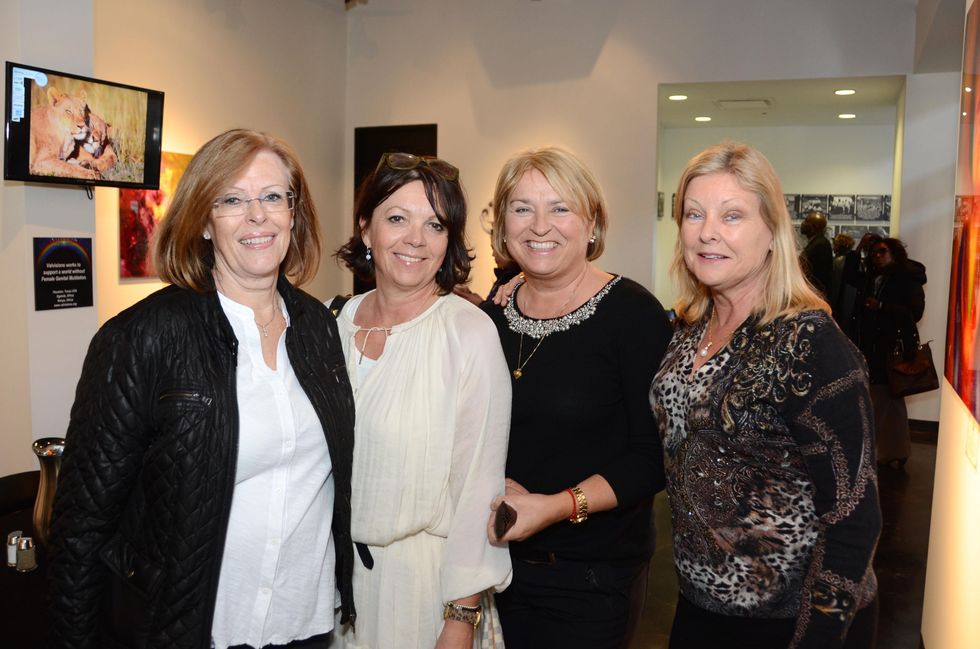 Oddny Ullestad, from left, Randi Ohnstad, Sissel Vaage and Anne Skotte at the Valvisions Foundation "Cinema, Canvas & Cuisine" March 2015