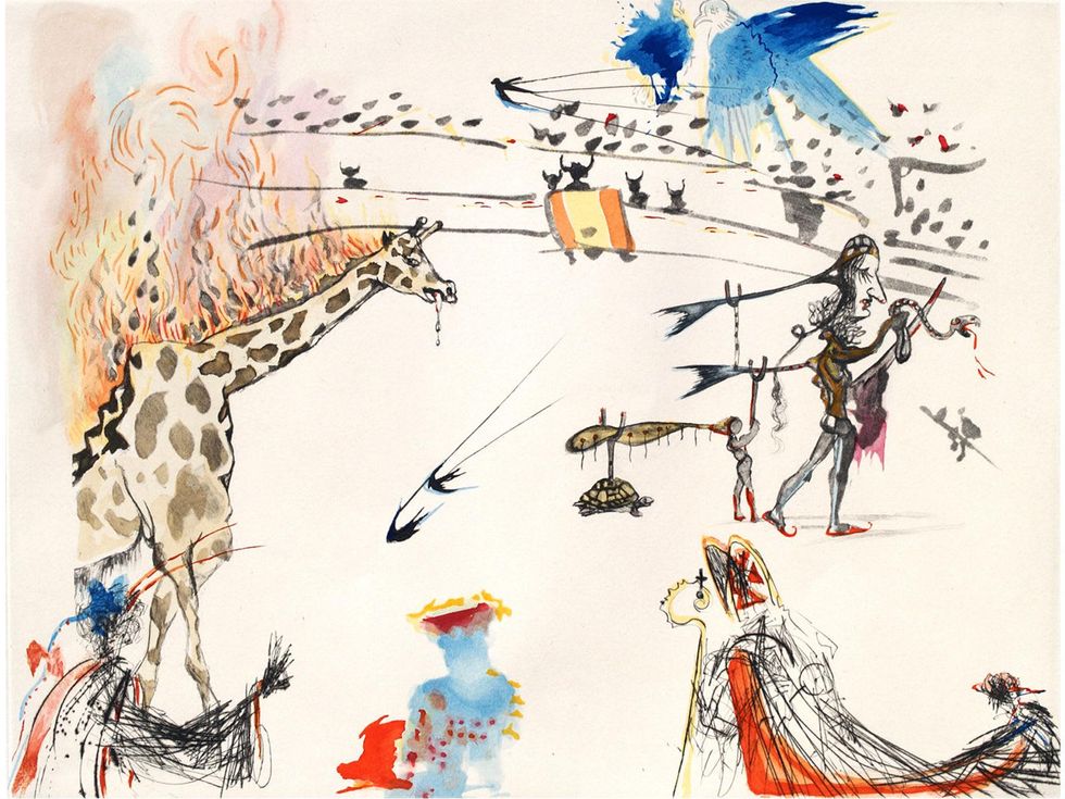 Off the Wall Gallery Salvadore Dali September 2013 Burning Giraffe