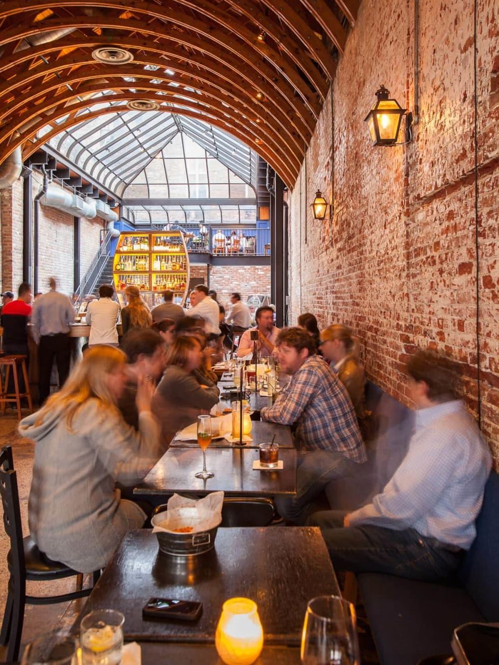 OKRA Charity Saloon bar with customers