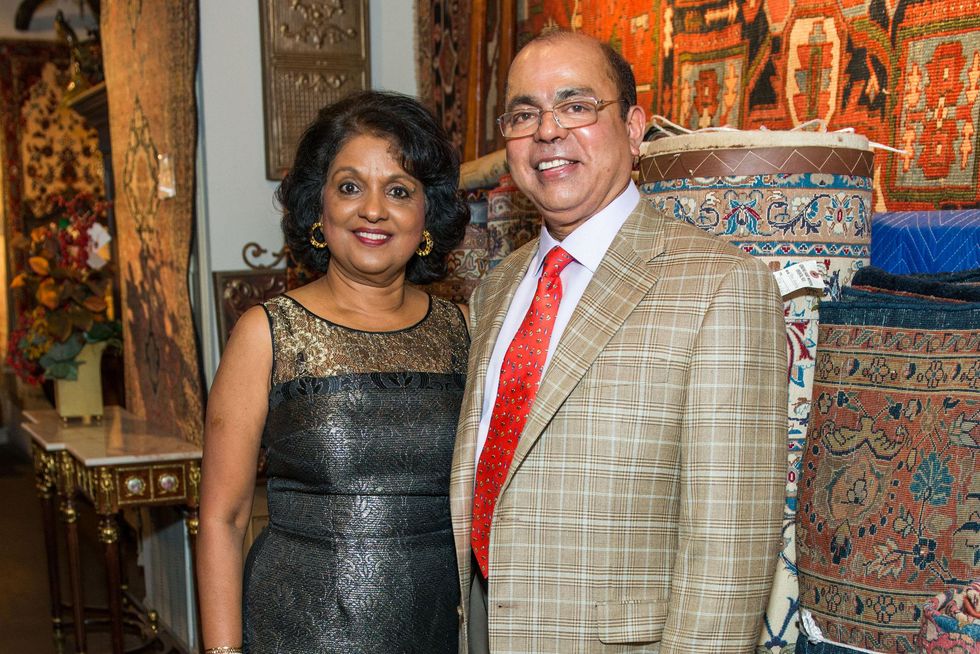 Omana and Sam Abraham at the Abraham's Oriental Rug dinner September 2014