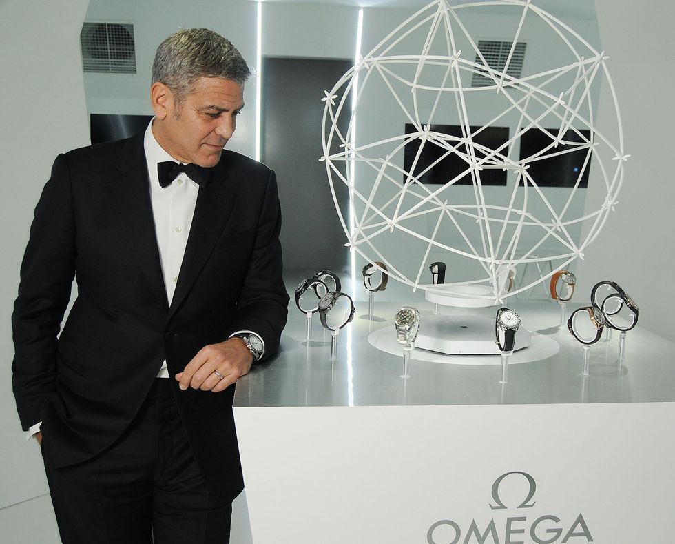 Omega Celebrates the 45th Anniversary of Apollo 13 Mission, May 2015, George Clooney