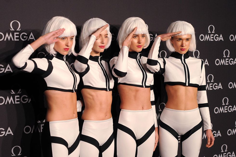 Omega Celebrates the 45th Anniversary of Apollo 13 Mission, May 2015, Models at the Omega Celebrates the 45th Anniversary of Apollo 13 Mission