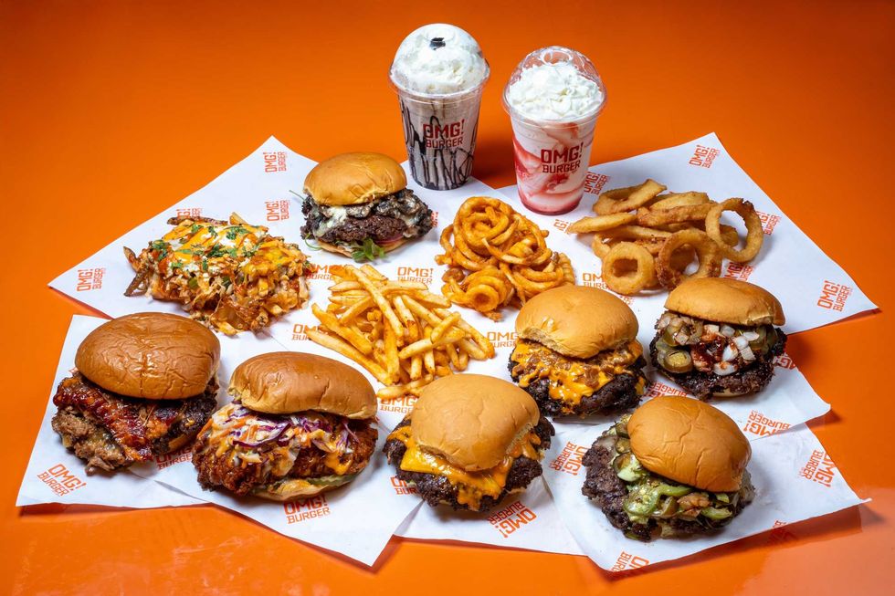 OMG Burger food spread