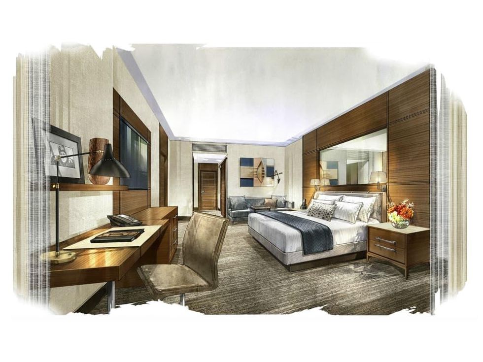 Omni Frisco guestroom rendering