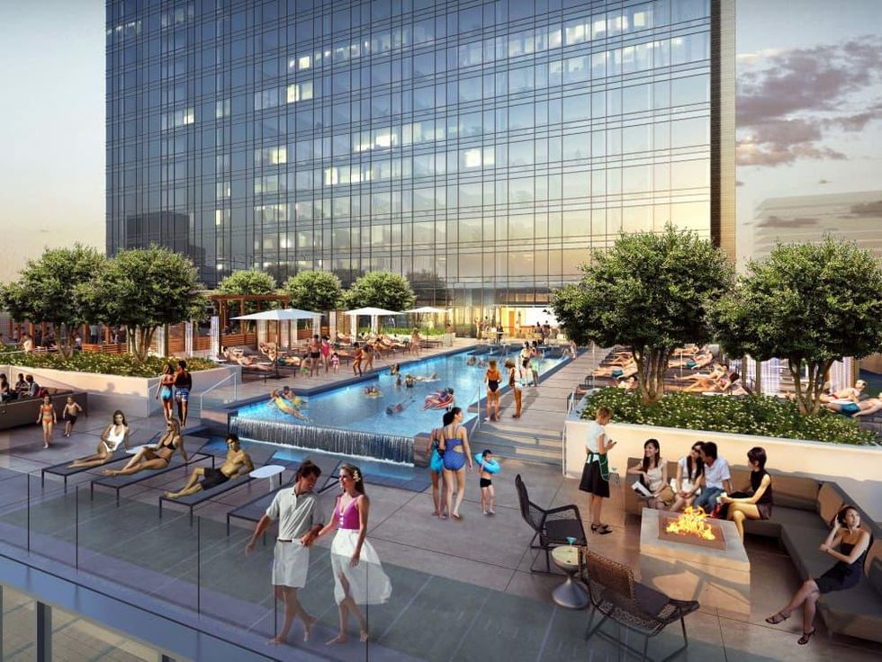 Omni Frisco hotel pool deck rendering