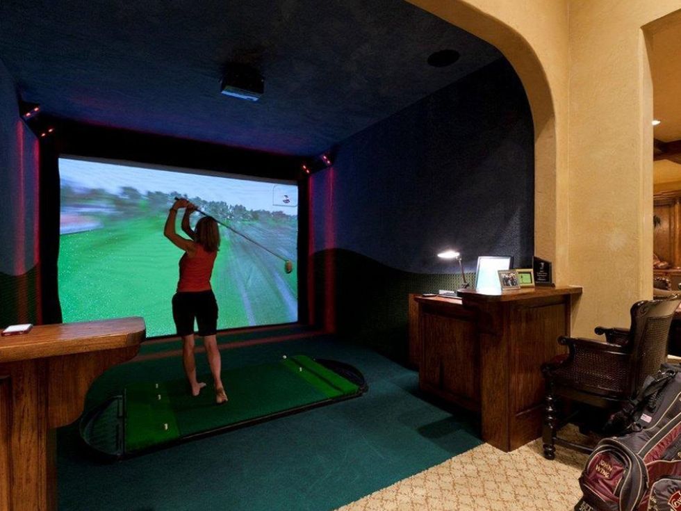 On the Market 15 Grand Regency Circle Enron mansion The Woodlands January 2015 bedroom 3 golf simlator