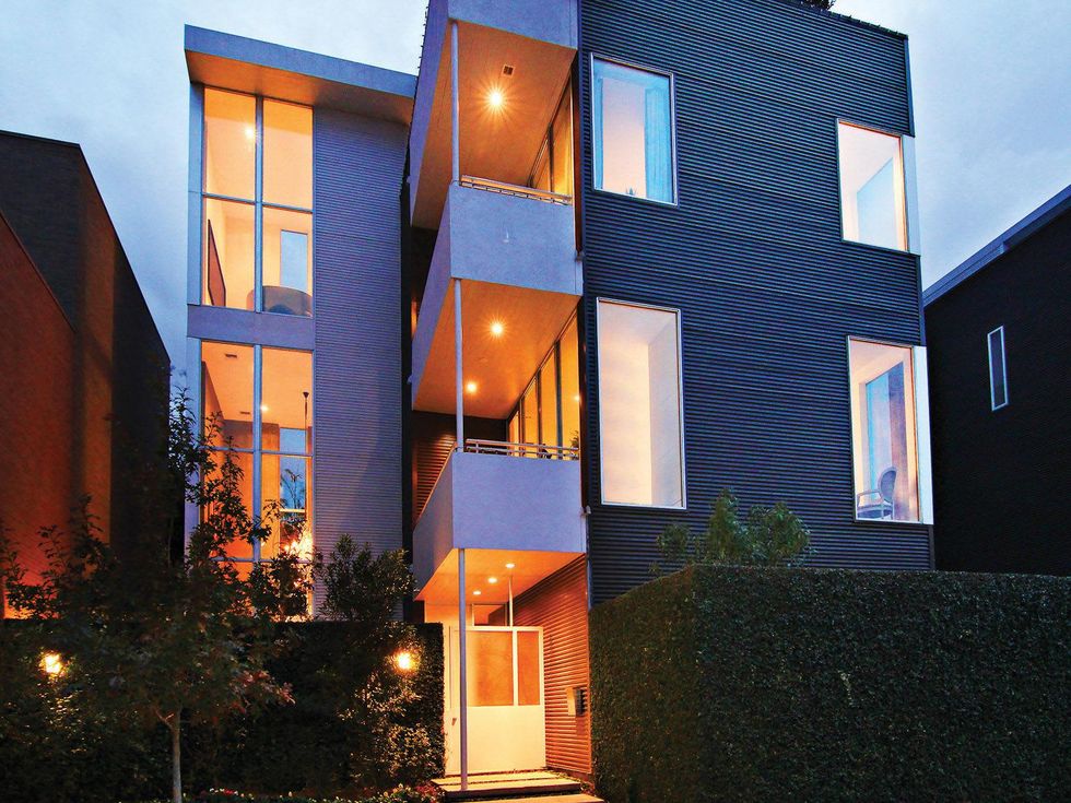 On the Market, 807 Welch, January 2013, Front exterior night