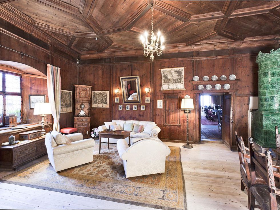 On the Market Castel Valer in northern Italy near Milan May 2014 living area