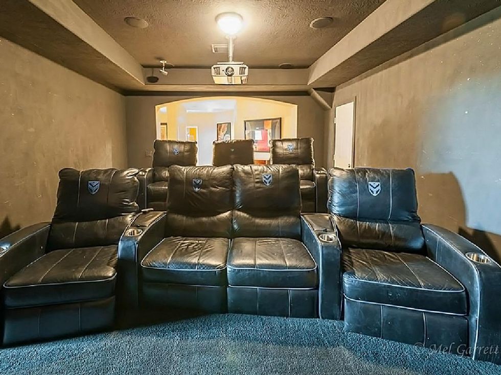On the Market Vince Young Royal Oaks house 12006 Legend Manor Drive October 2014 home theater