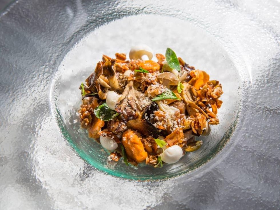 One Fifth Romance Languages mushroom salad