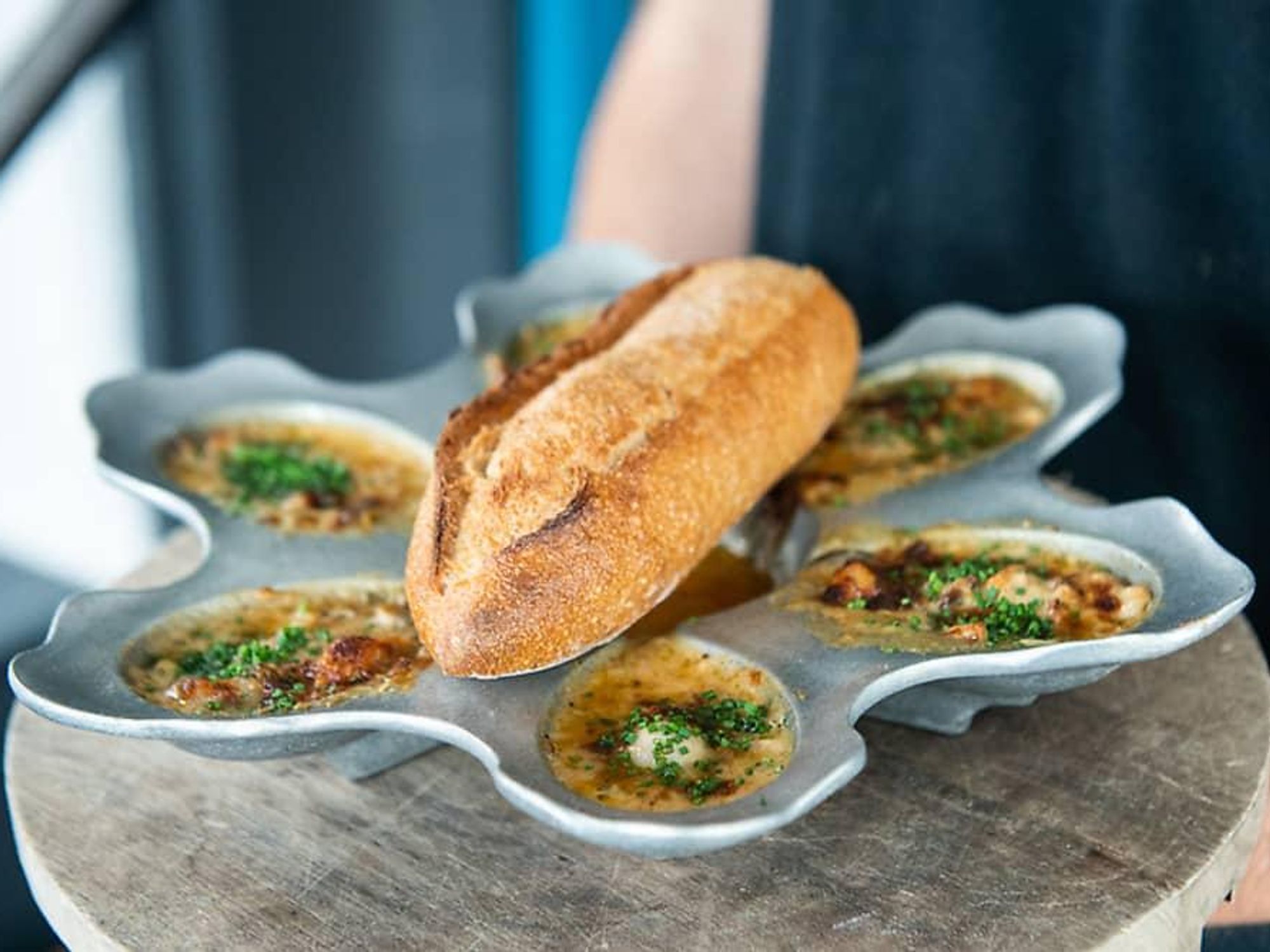 One Fifth Southern Comfort roasted oysters