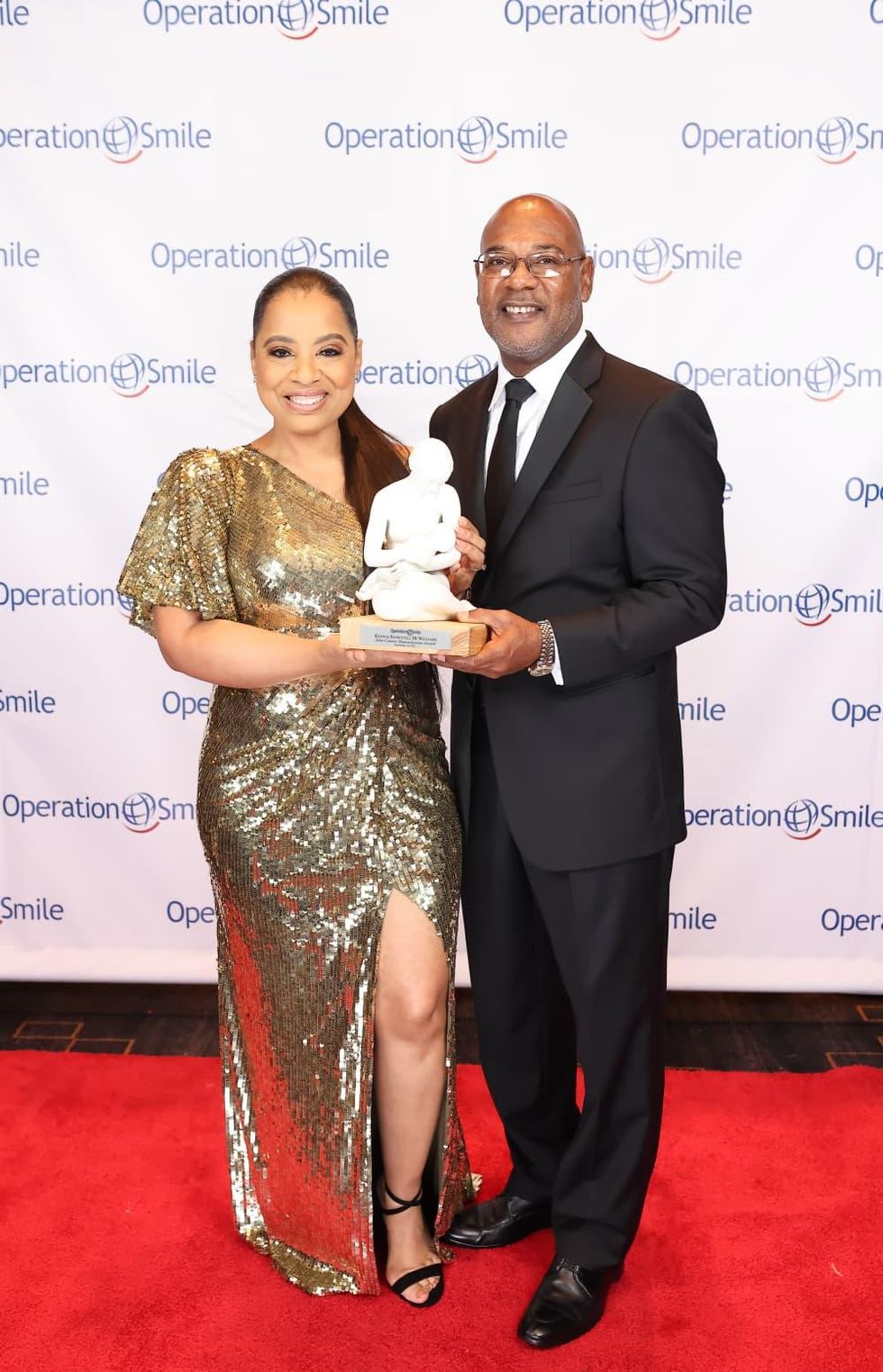 Operation Smile Gala 2021 04 John Connor Humanitarian Award recipients Shawntell and Keith McWilliams