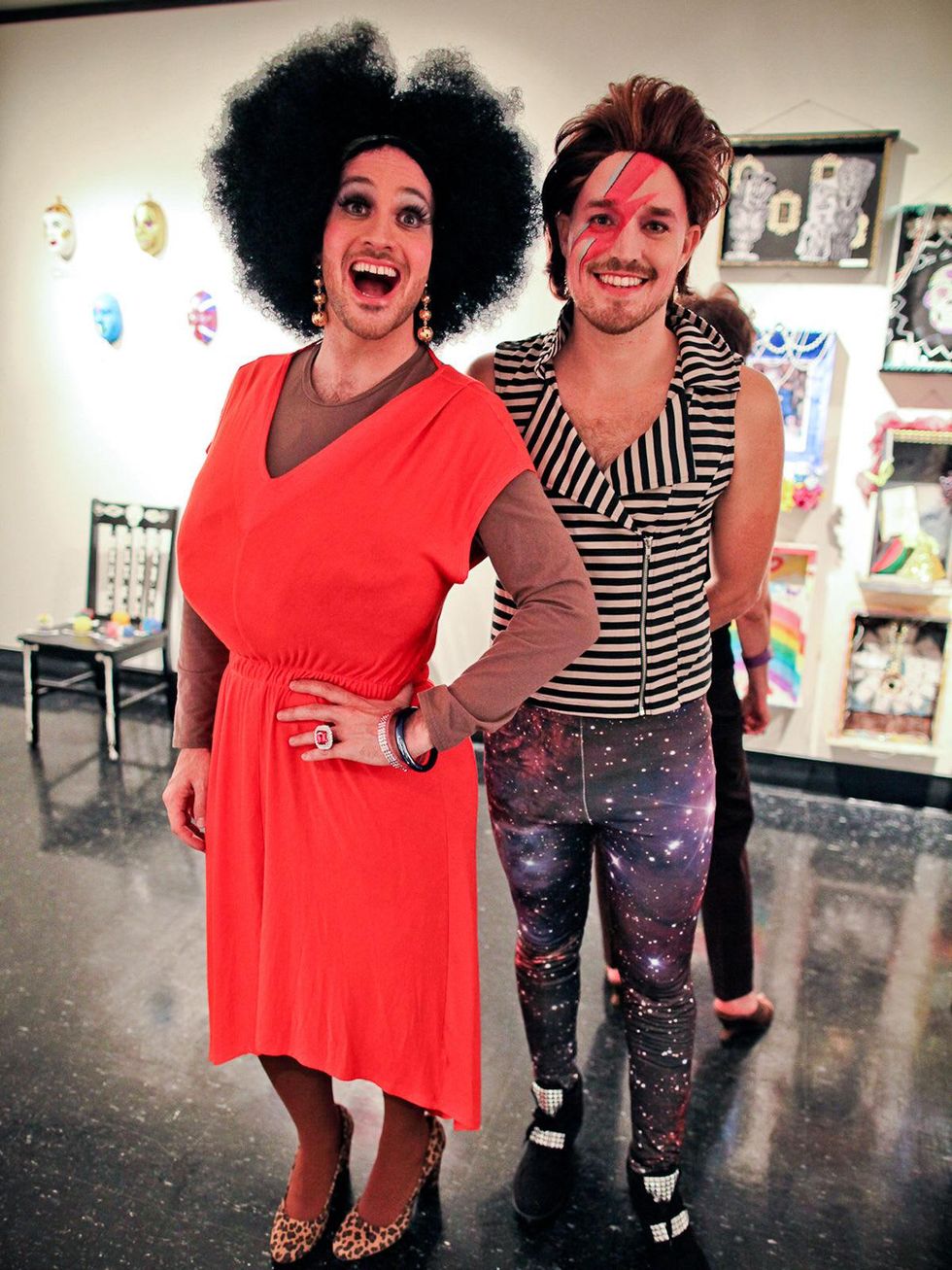 Oprah Winfrey and David Bowie at the Lawndale Gala and Retablo Silent Auction October 2013