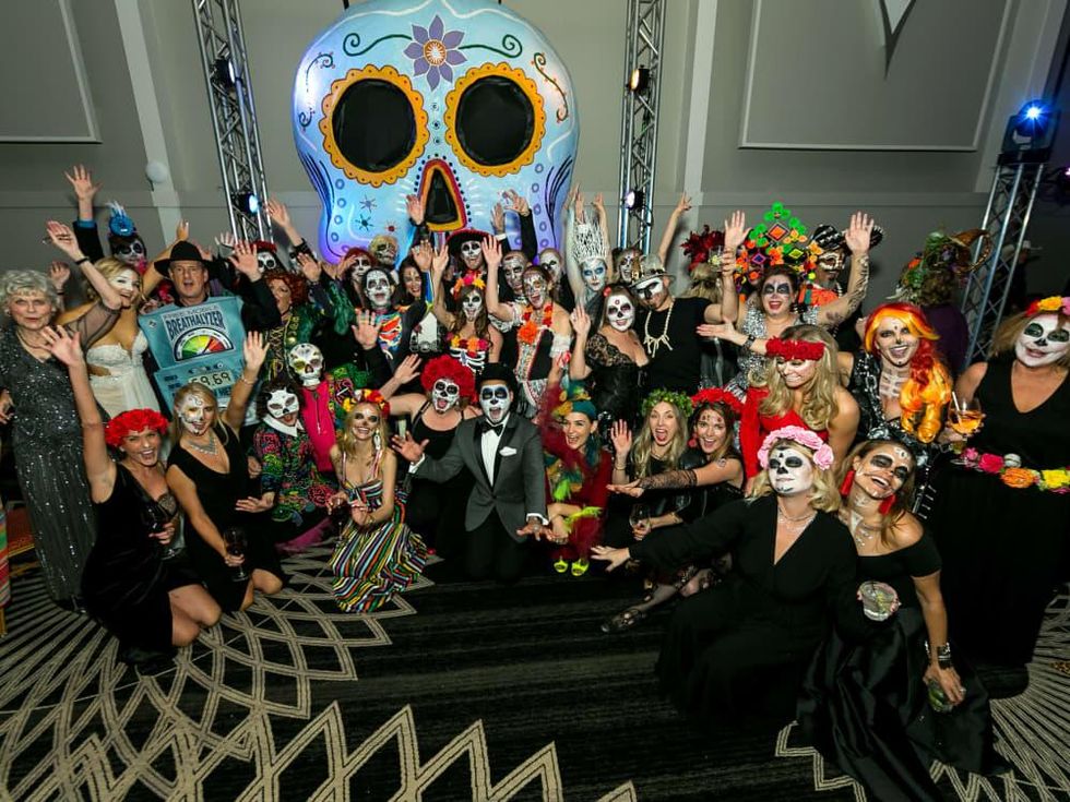 Death this chic crowd at the Orange Show's ghoulish gala