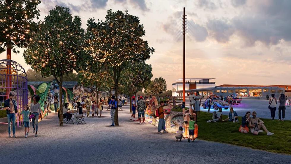 Orange Show headquarters expansion Mosaic Alley