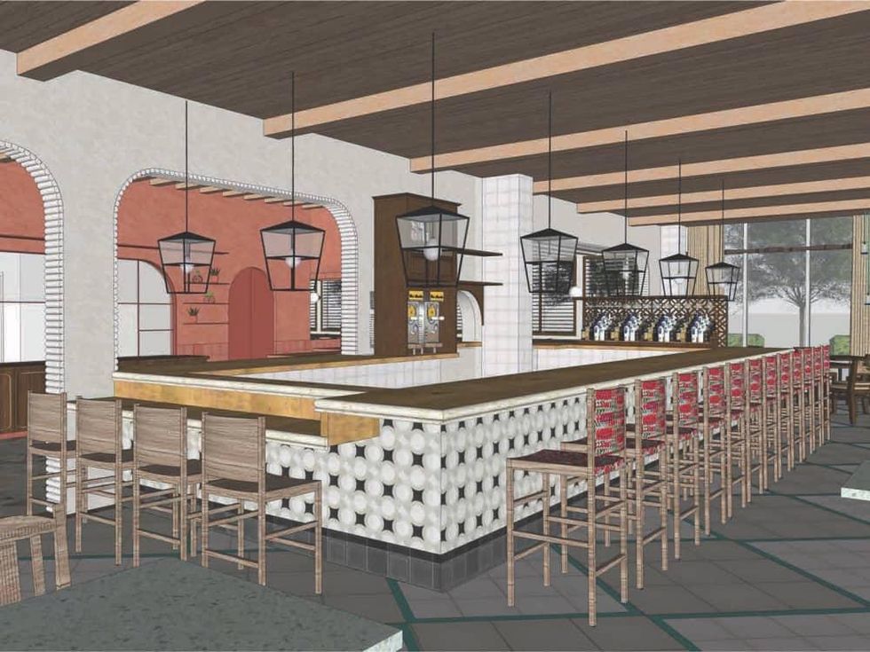 Original Ninfa's Uptown bar rendering