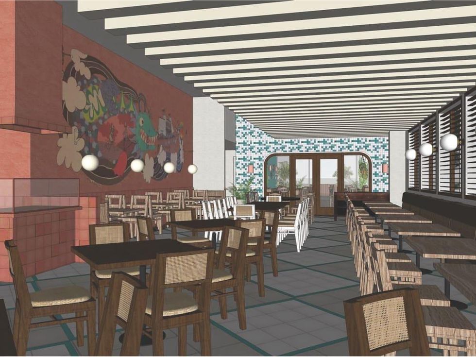 Original Ninfa's Uptown interior rendering