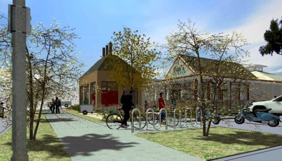 Otto's Barbecue Durham view rendering