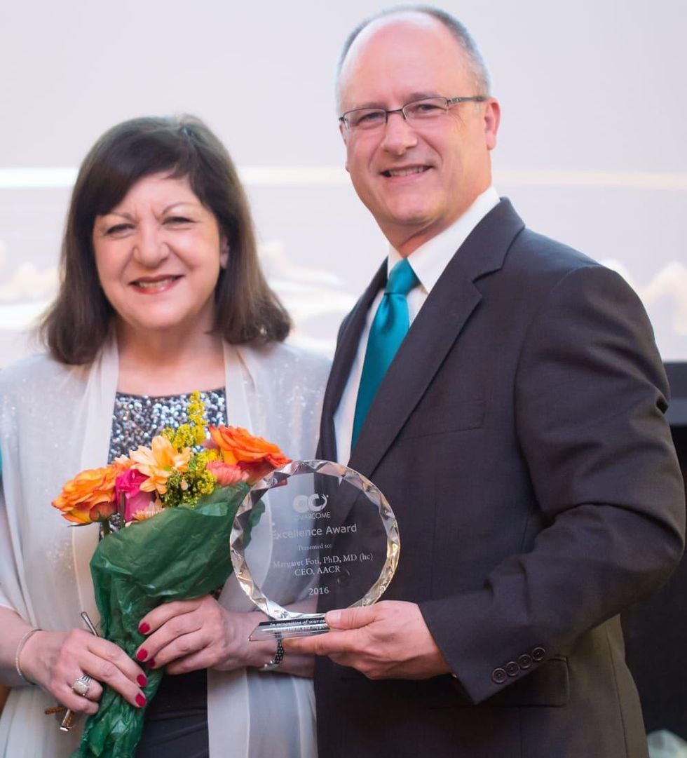 Ovarcome gala, Dr. Margaret Foti and Rob Heifner