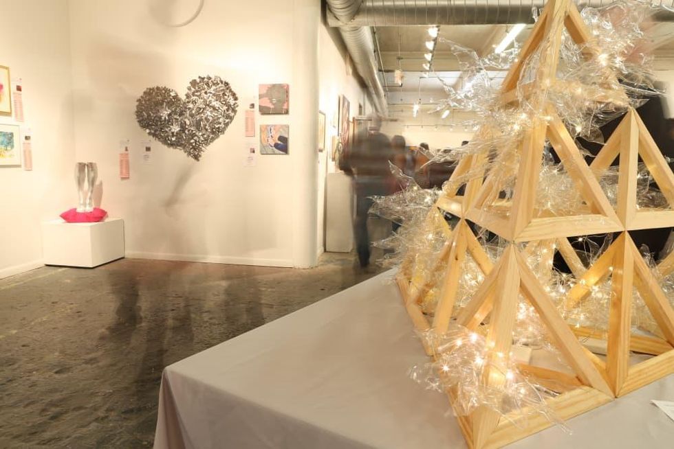 Over 500 pieces of artwork and jewelry were available for bid at Art on the Avenue