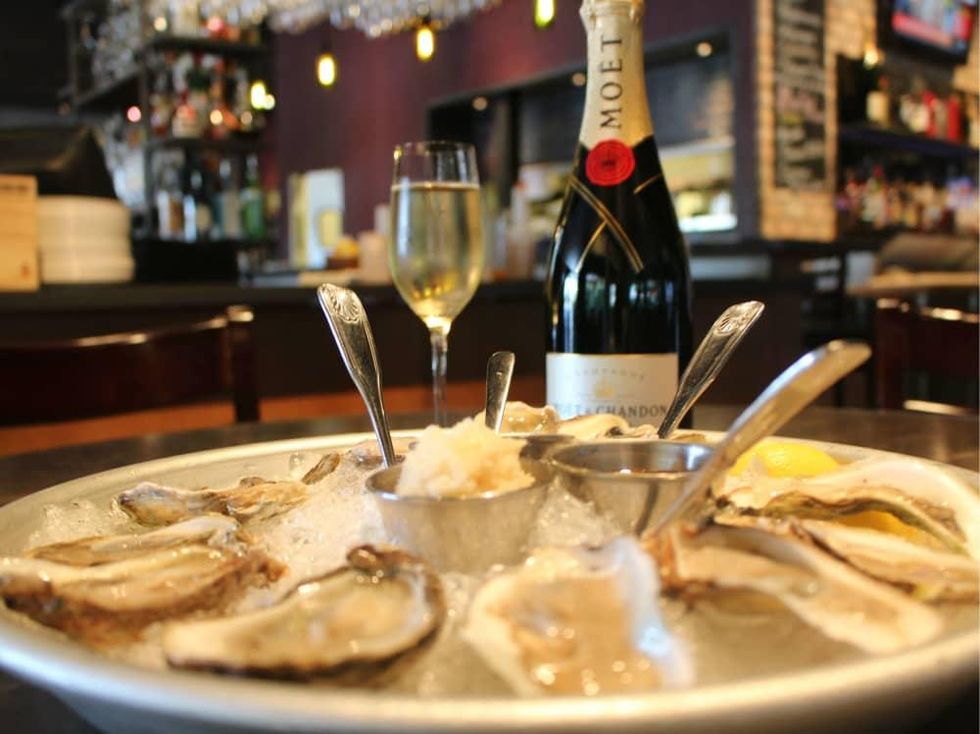 oysters and champagne